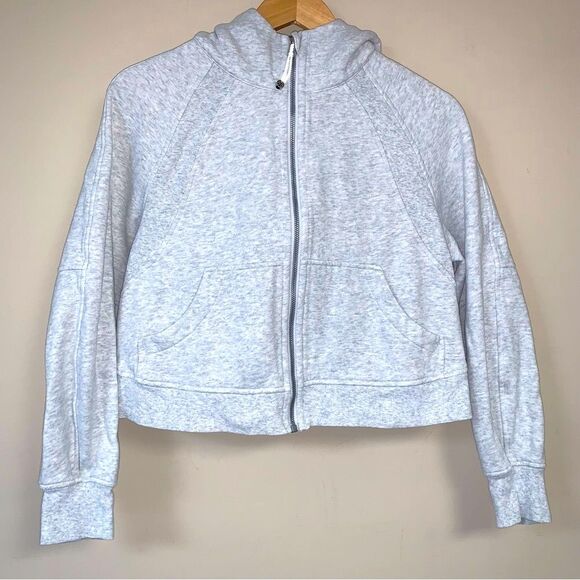LULULEMON Scuba Full-Zip Cropped Hoodie Women’s XS-Small Core Ultra Light Grey - Picture 6 of 13